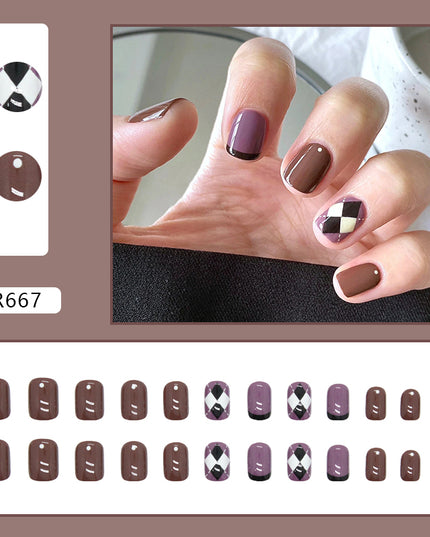 Elegant Minimalist Press-On Nail Set (24pcs) (DESIGN 7146)