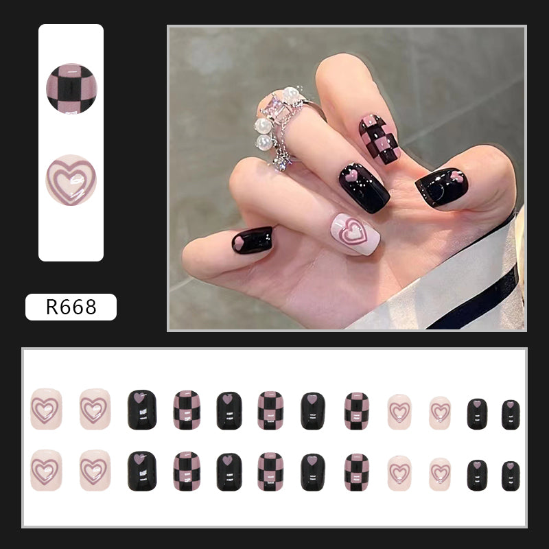 Elegant Minimalist Press-On Nail Set (24pcs) (DESIGN 7147)