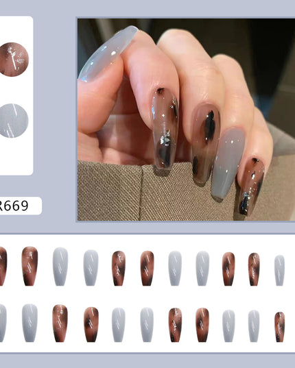 Elegant Minimalist Press-On Nail Set (24pcs) (DESIGN 7148)