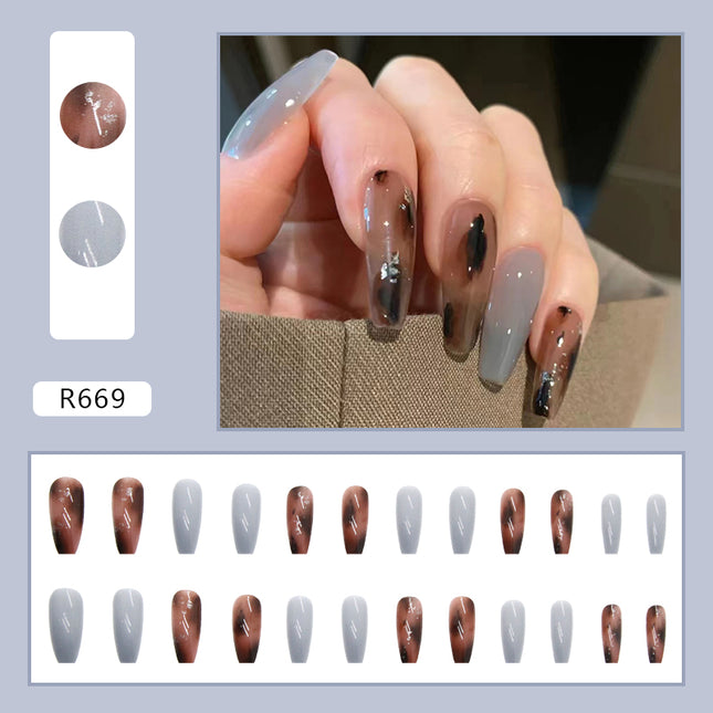 Elegant Minimalist Press-On Nail Set (24pcs) (DESIGN 7148)