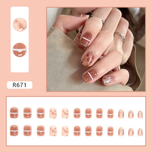 Elegant Minimalist Press-On Nail Set (24pcs) (DESIGN 7150)