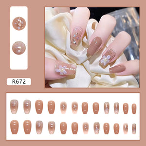 Elegant Minimalist Press-On Nail Set (24pcs) (DESIGN 7151)