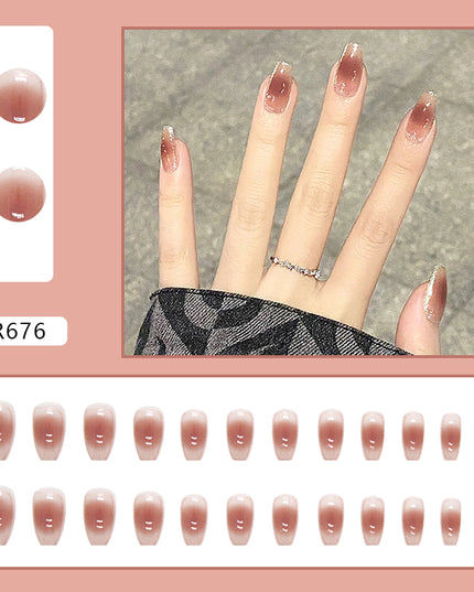 Elegant Minimalist Press-On Nail Set (24pcs) (DESIGN 7152)
