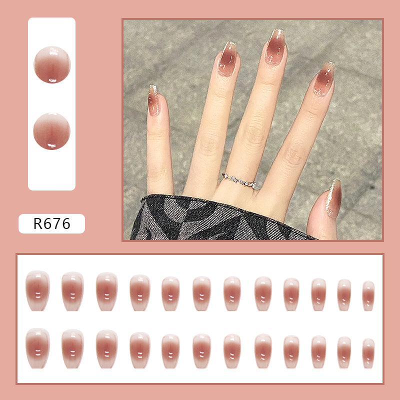 Elegant Minimalist Press-On Nail Set (24pcs) (DESIGN 7152)