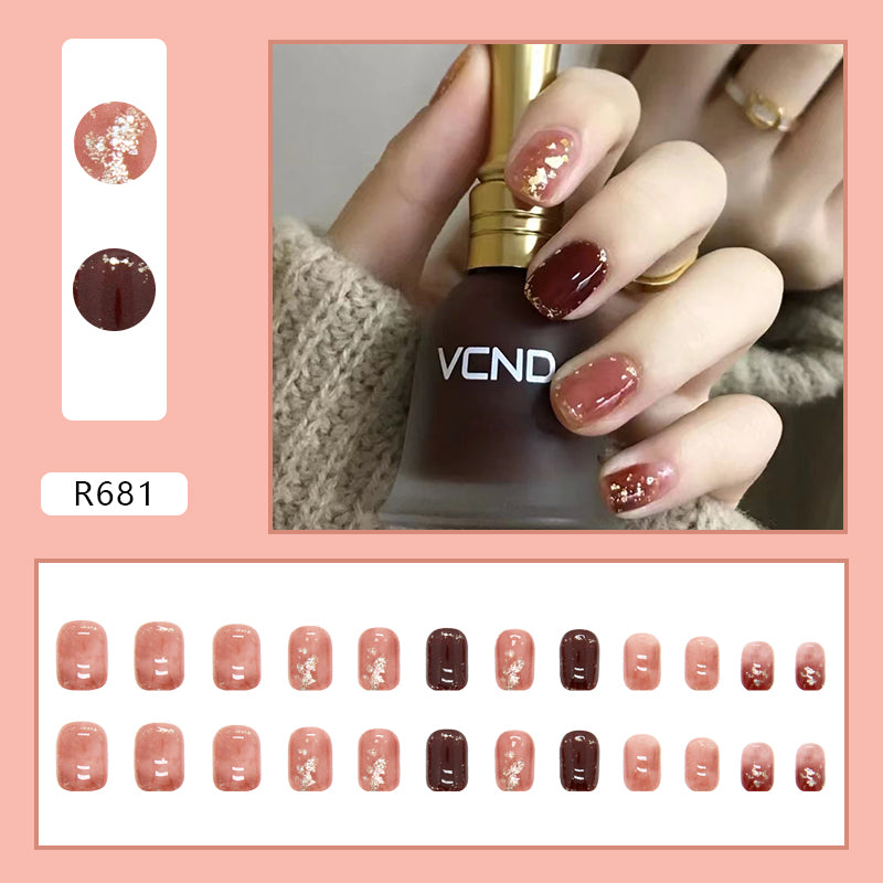 Elegant Minimalist Press-On Nail Set (24pcs) (DESIGN 7156)
