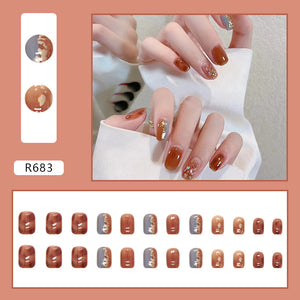 Elegant Minimalist Press-On Nail Set (24pcs) (DESIGN 7158)