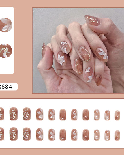 Elegant Minimalist Press-On Nail Set (24pcs) (DESIGN 7159)