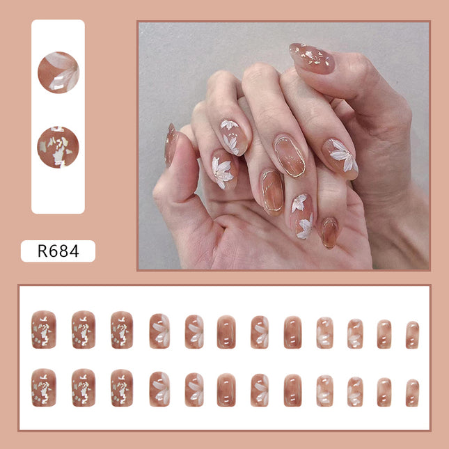 Elegant Minimalist Press-On Nail Set (24pcs) (DESIGN 7159)