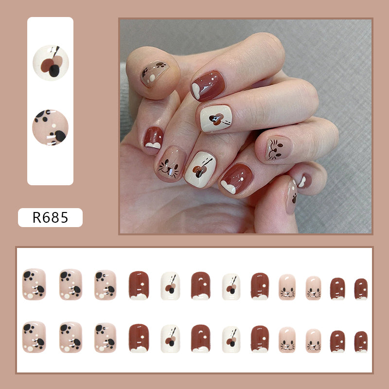 Elegant Minimalist Press-On Nail Set (24pcs) (DESIGN 7160)