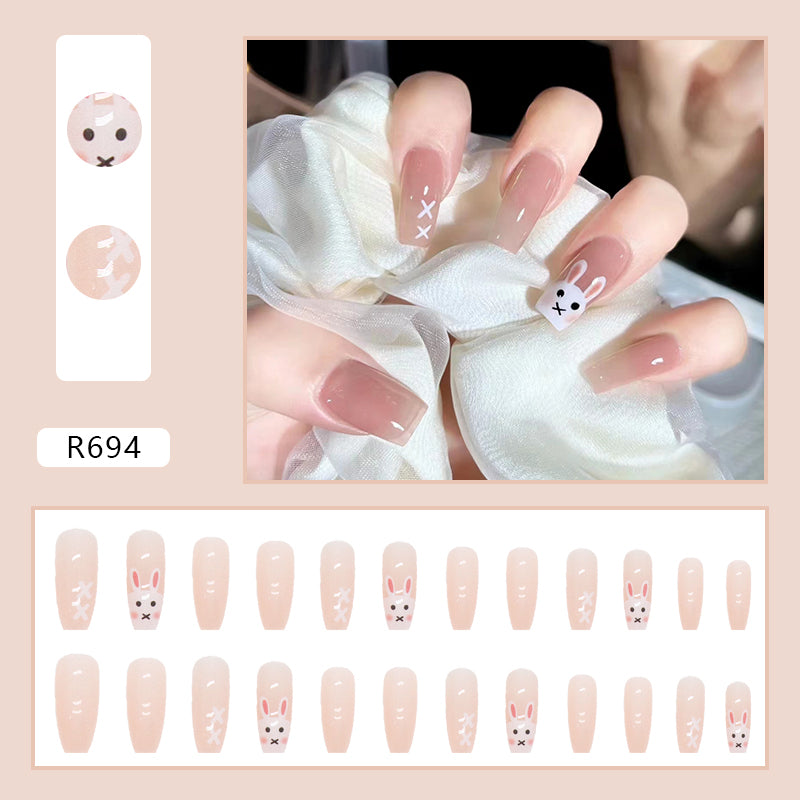 Elegant Minimalist Press-On Nail Set (24pcs) (DESIGN 7161)