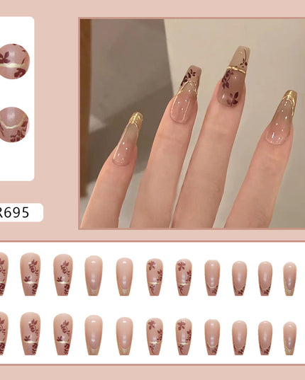 Elegant Minimalist Press-On Nail Set (24pcs) (DESIGN 7162)