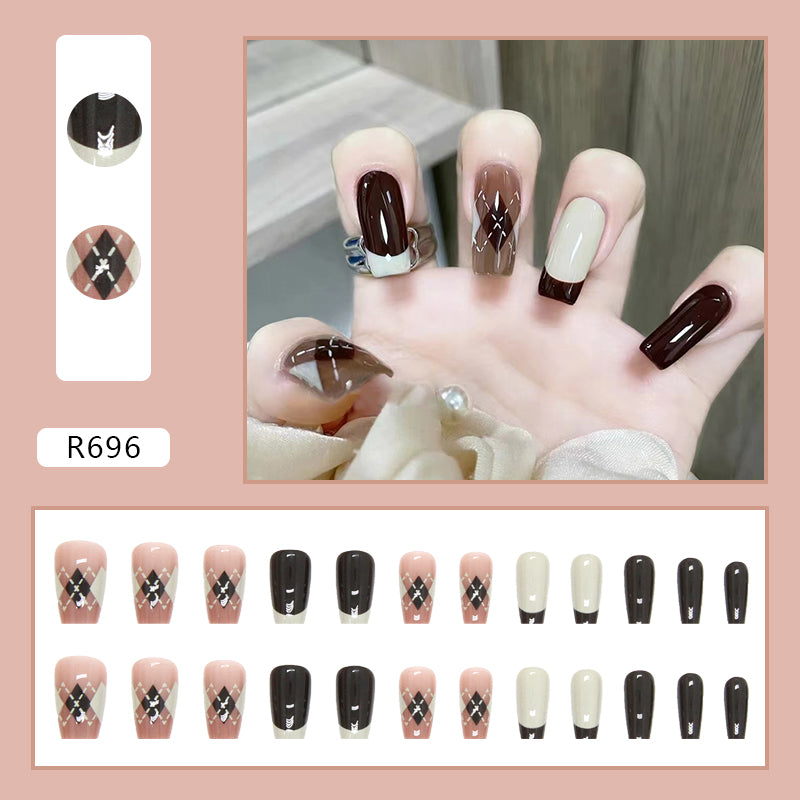 Elegant Minimalist Press-On Nail Set (24pcs) (DESIGN 7163)