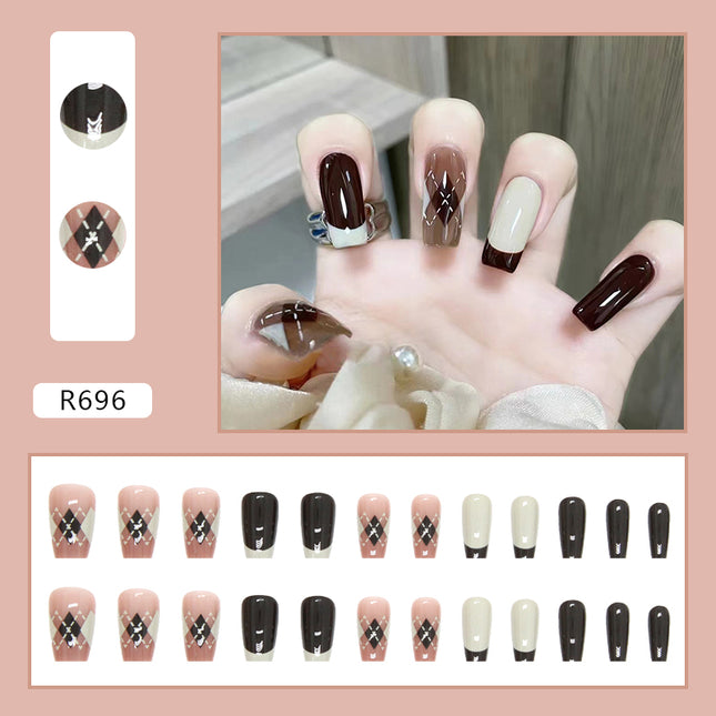 Elegant Minimalist Press-On Nail Set (24pcs) (DESIGN 7163)