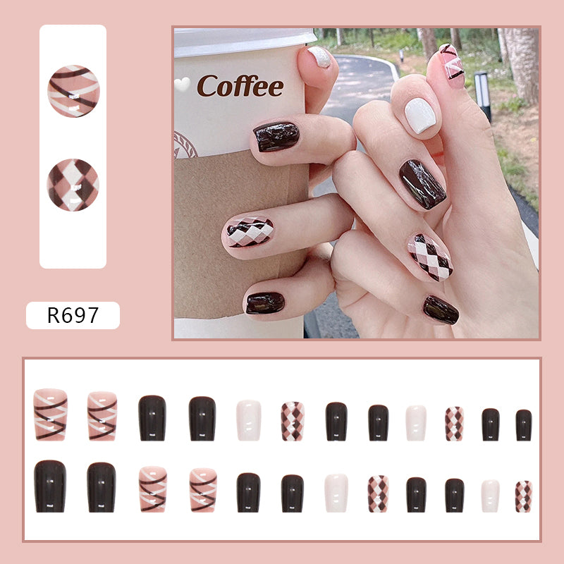 Elegant Minimalist Press-On Nail Set (24pcs) (DESIGN 7164)