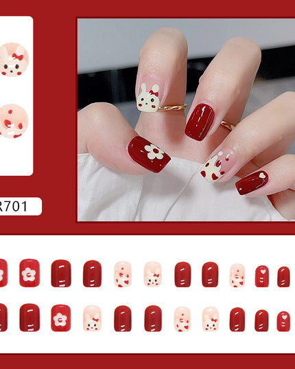 Elegant Minimalist Press-On Nail Set (24pcs) (DESIGN 7167)