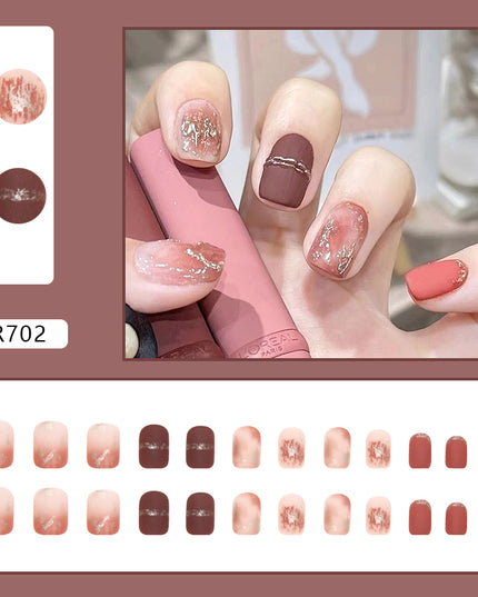 Elegant Minimalist Press-On Nail Set (24pcs) (DESIGN 7168)