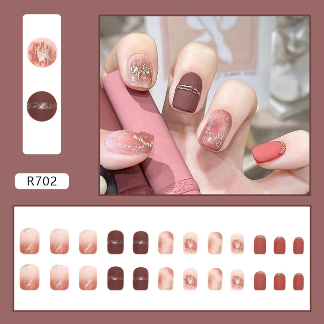 Elegant Minimalist Press-On Nail Set (24pcs) (DESIGN 7168)