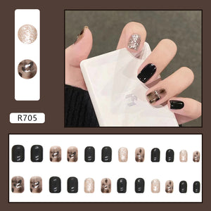 Elegant Minimalist Press-On Nail Set (24pcs) (DESIGN 7171)