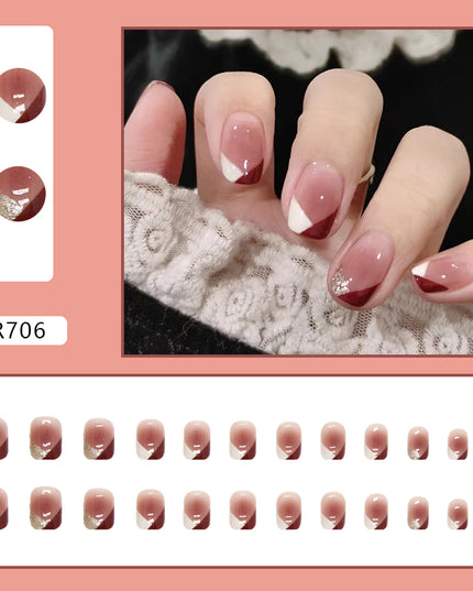 Elegant Minimalist Press-On Nail Set (24pcs) (DESIGN 7172)