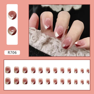 Elegant Minimalist Press-On Nail Set (24pcs) (DESIGN 7172)