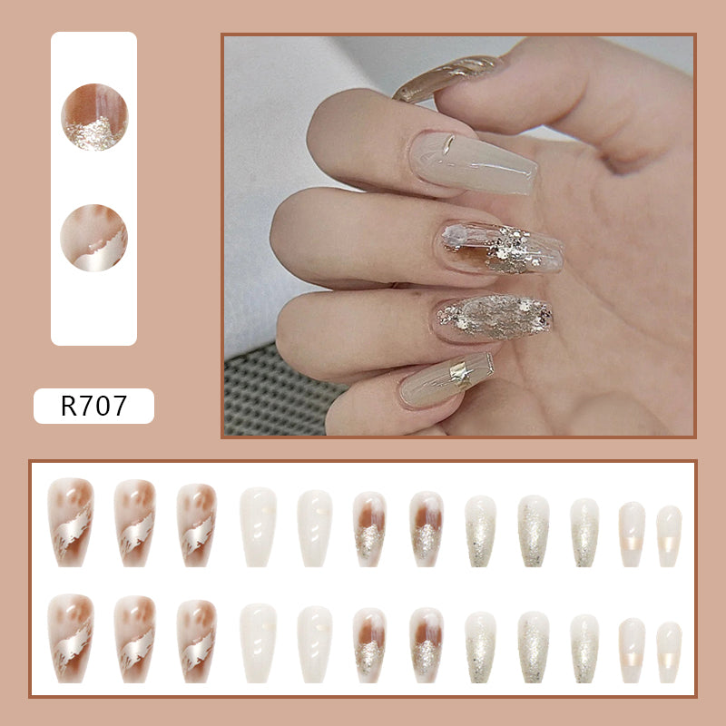 Elegant Minimalist Press-On Nail Set (24pcs) (DESIGN 7173)