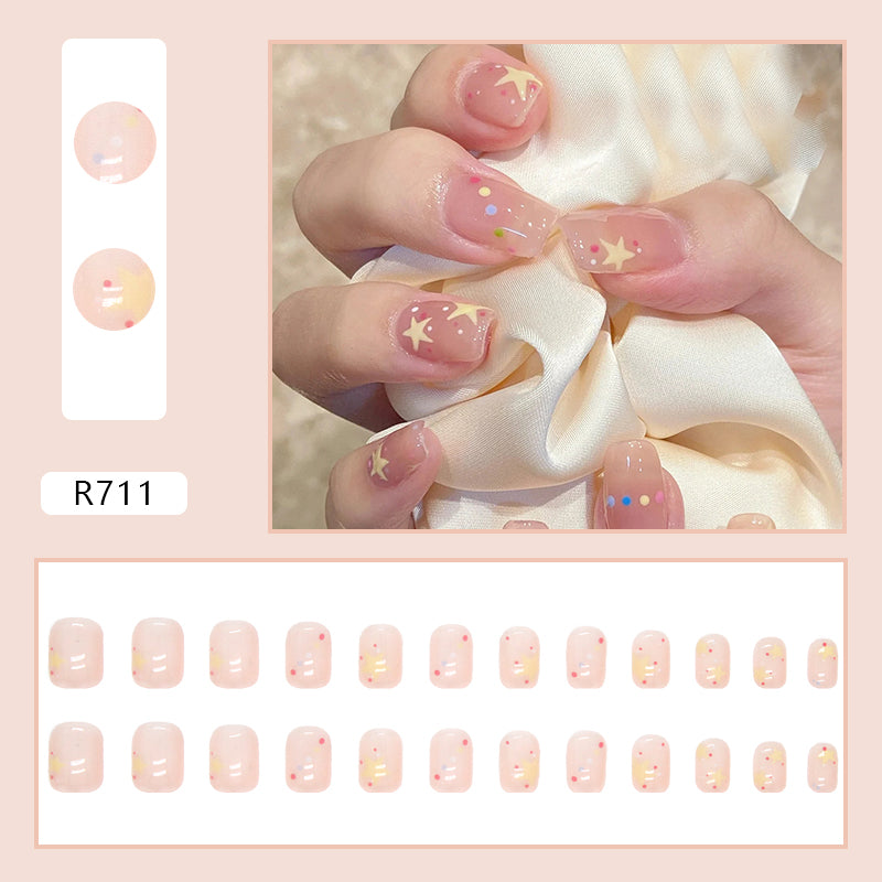 Elegant Minimalist Press-On Nail Set (24pcs) (DESIGN 7176)