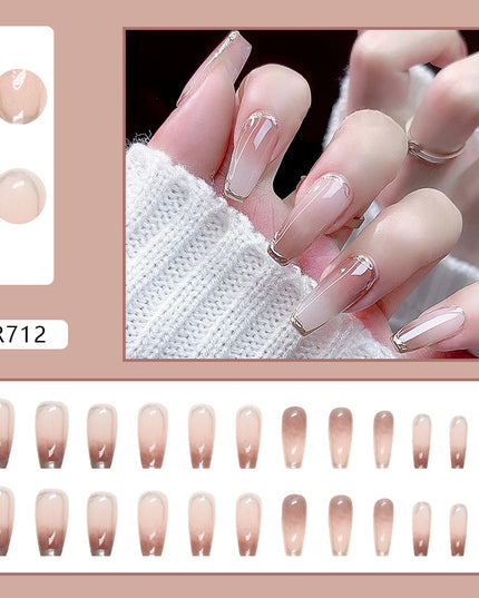 Elegant Minimalist Press-On Nail Set (24pcs) (DESIGN 7177)
