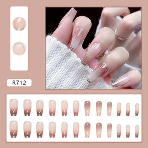 Elegant Minimalist Press-On Nail Set (24pcs) (DESIGN 7177)