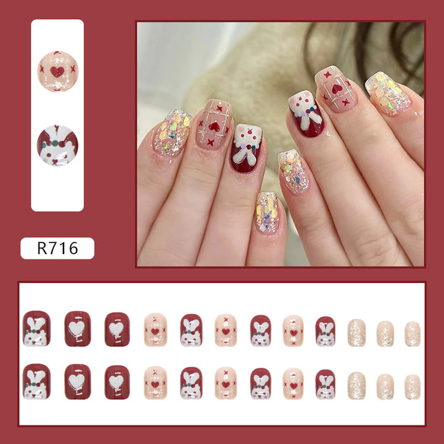 Elegant Minimalist Press-On Nail Set (24pcs) (DESIGN 7179)