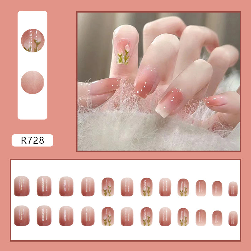 Elegant Minimalist Press-On Nail Set (24pcs) (DESIGN 7185)