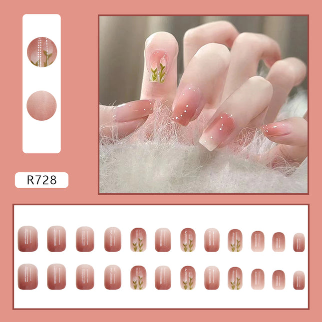 Elegant Minimalist Press-On Nail Set (24pcs) (DESIGN 7185)