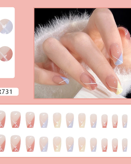 Elegant Minimalist Press-On Nail Set (24pcs) (DESIGN 7186)