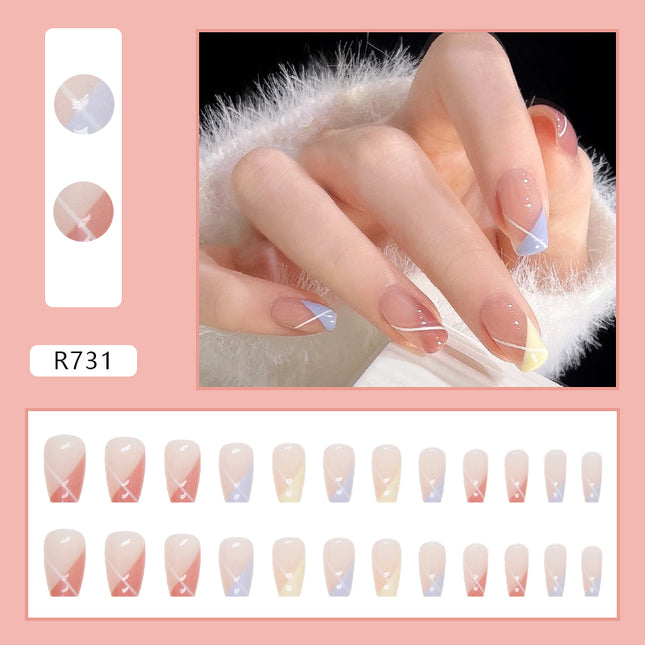 Elegant Minimalist Press-On Nail Set (24pcs) (DESIGN 7186)