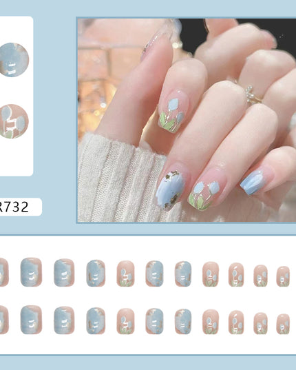 Elegant Minimalist Press-On Nail Set (24pcs) (DESIGN 7187)