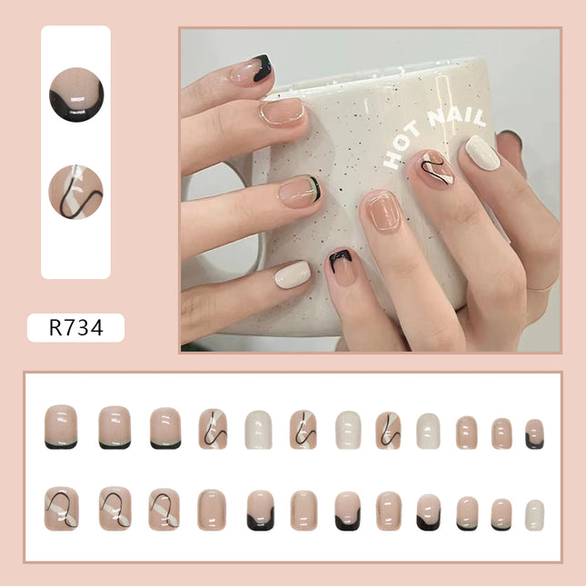 Elegant Minimalist Press-On Nail Set (24pcs) (DESIGN 7188)