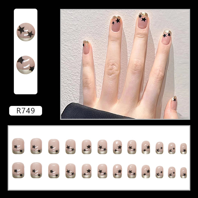 Elegant Minimalist Press-On Nail Set (24pcs) (DESIGN 7194)