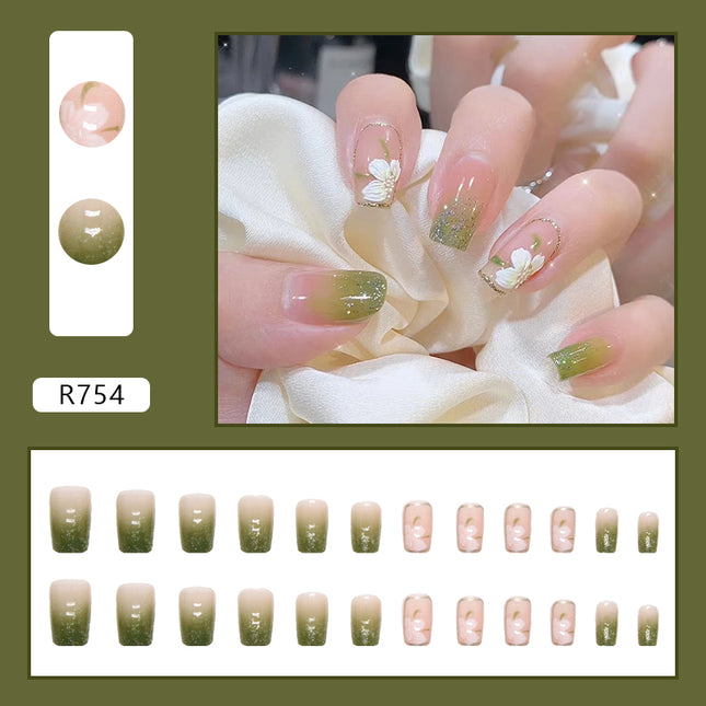 Elegant Minimalist Press-On Nail Set (24pcs) (DESIGN 7196)