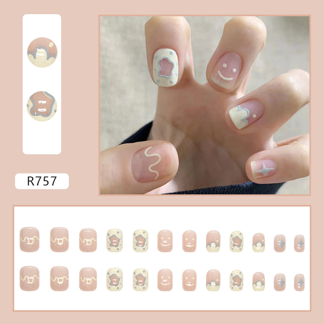 Elegant Minimalist Press-On Nail Set (24pcs) (DESIGN 7198)