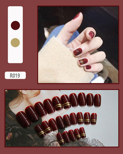 Elegant Minimalist Press-On Nail Set (24pcs) (DESIGN 7002)