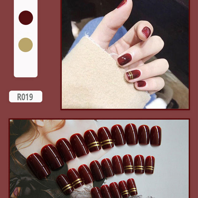 Elegant Minimalist Press-On Nail Set (24pcs) (DESIGN 7002)