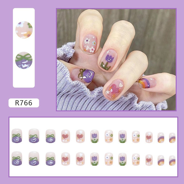 Elegant Minimalist Press-On Nail Set (24pcs) (DESIGN 7204)