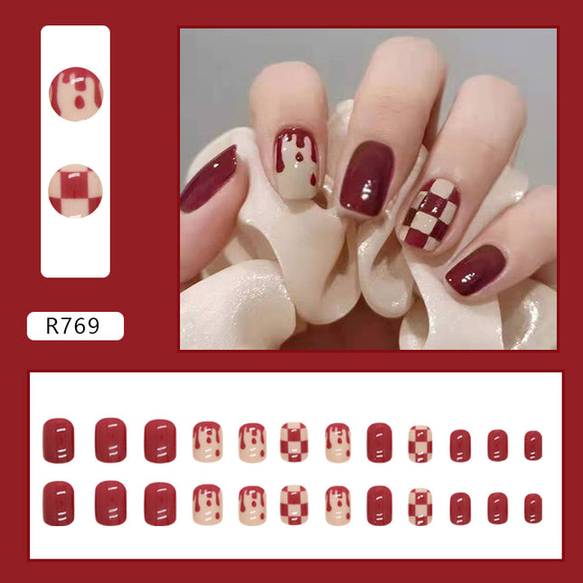 Elegant Minimalist Press-On Nail Set (24pcs) (DESIGN 7206)