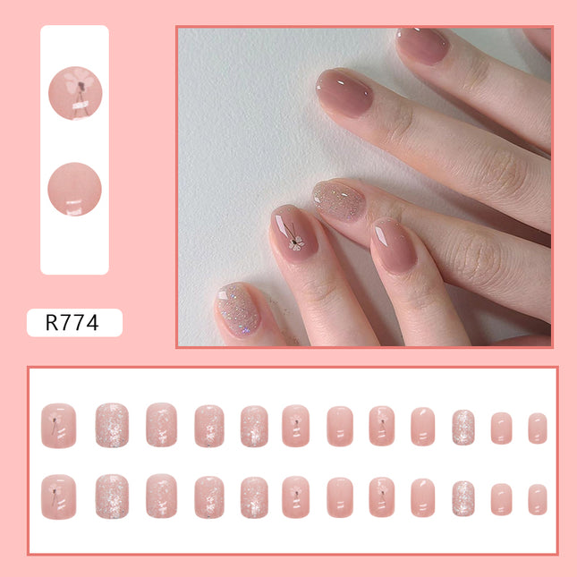 Elegant Minimalist Press-On Nail Set (24pcs) (DESIGN 7207)