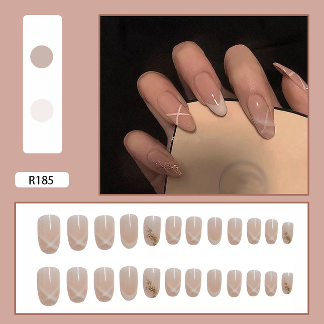 Elegant Minimalist Press-On Nail Set (24pcs) (DESIGN 7021)