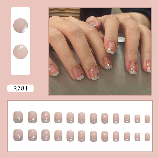 Elegant Minimalist Press-On Nail Set (24pcs) (DESIGN 7211)