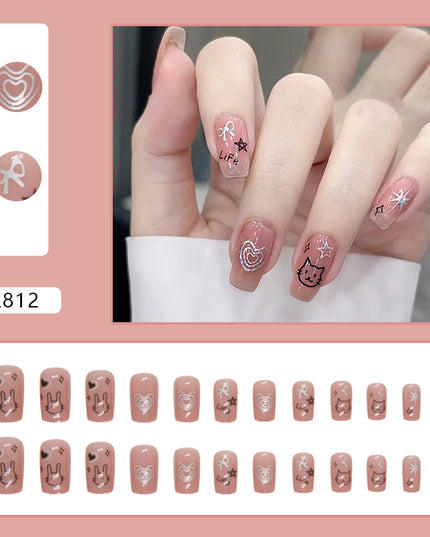 Elegant Minimalist Press-On Nail Set (24pcs) (DESIGN 7222)