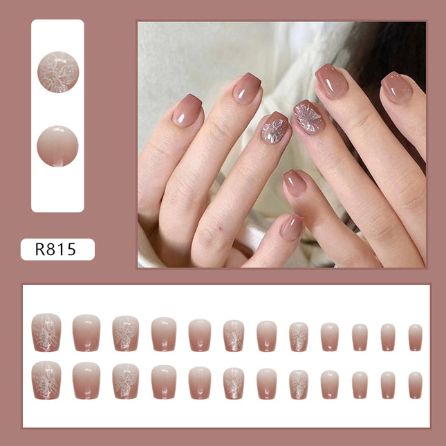 Elegant Minimalist Press-On Nail Set (24pcs) (DESIGN 7223)