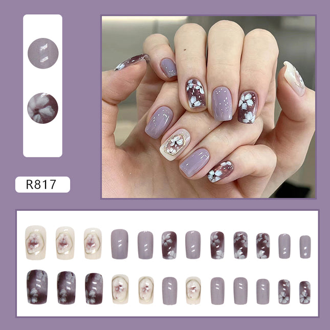 Elegant Minimalist Press-On Nail Set (24pcs) (DESIGN 7224)