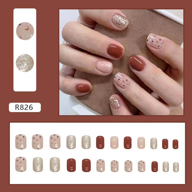 Elegant Minimalist Press-On Nail Set (24pcs) (DESIGN 7230)