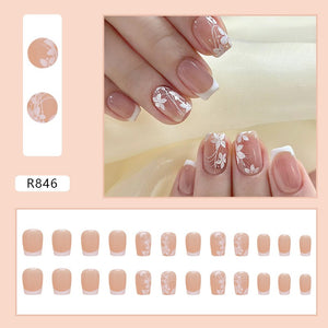 Elegant Minimalist Press-On Nail Set (24pcs) (DESIGN 7249)